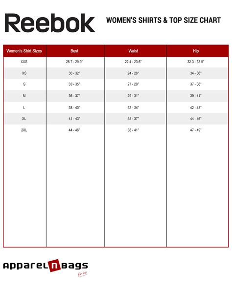 reebok nfl jersey size chart